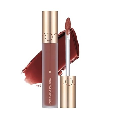 rom&nd MILK TEA VELVET TINT |MLBB|matte liquid lipstick| super stay matte ink| k-beauty|cosmetics|warm color,0.15oz (07 ROSE TEA)