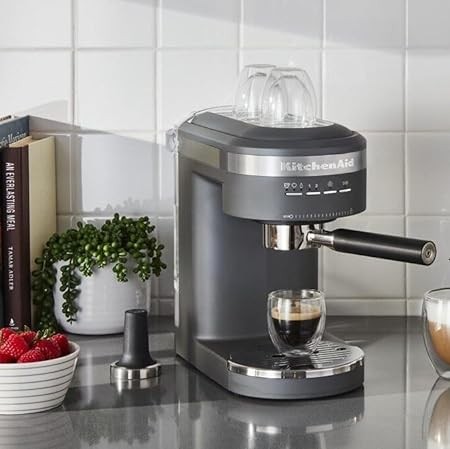 KitchenAid Semi-Automatic Espresso Machine KES6403, Matte Charcoal Grey, 1.4 Liters